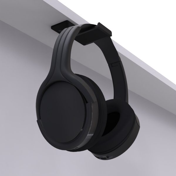 Kanto HH Universal Under Desk Headphone Hook, Black - Image 5