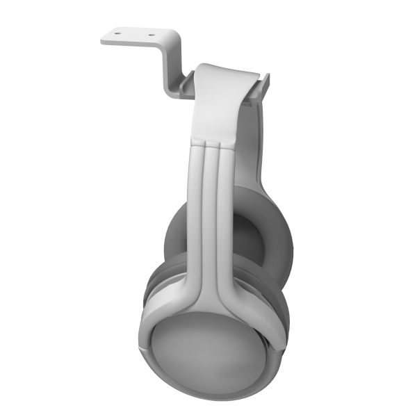 Kanto HHW Universal Under Desk Headphone Hook, White - Image 3