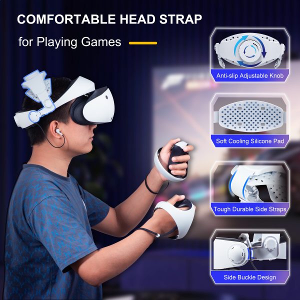 DEVASO Adjustable Head Strap for Playstation VR2, Reduced Pressure Lightweight - Image 5