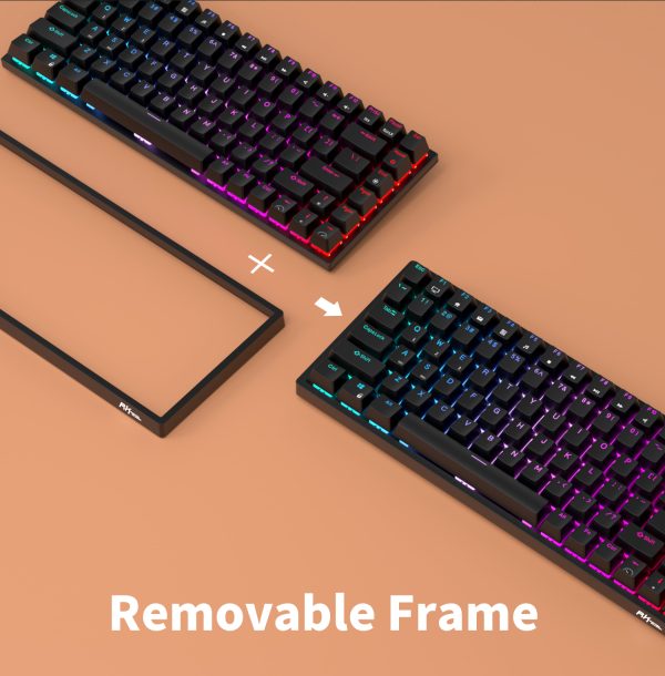 ROYAL KLUDGE RK84 Wireless Hot Swap Black 65% Mechanical Keyboard, Red Switch - Image 3