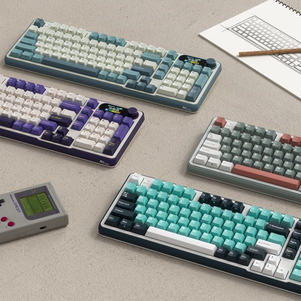 RK ROYAL KLUDGE S98 Mechanical Keyboard w/Smart Display & Knob, Top Mount 96% Wireless Mechanical Keyboard BT/2.4G/USB-C, Hot Swappable, Pale Green Switch 98 Keys - Image 9