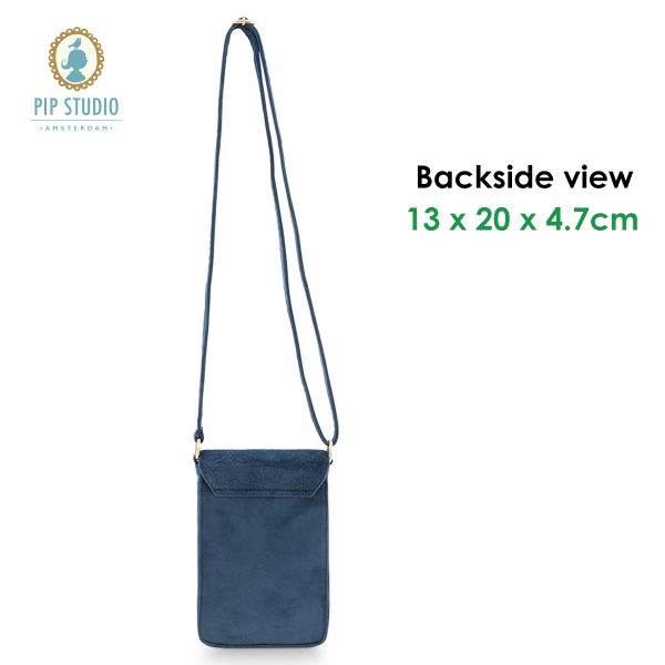 PIP Studio Velvet Quilted Dark Blue Phone Bag - Image 3