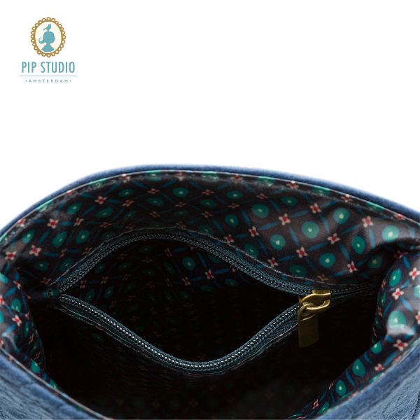 PIP Studio Velvet Quilted Dark Blue Phone Bag - Image 4