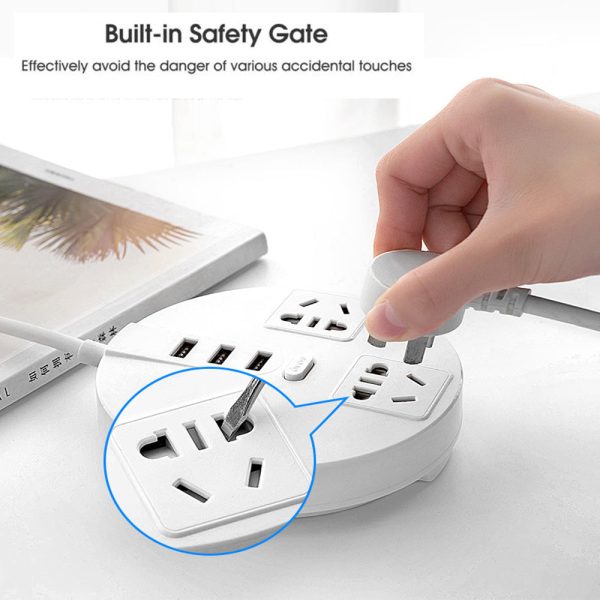 1.8 Metre Power Board with 4 Socket & 4 USB Charging Charger Ports - Image 3