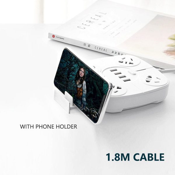 1.8 Metre Power Board with 4 Socket & 4 USB Charging Charger Ports - Image 4