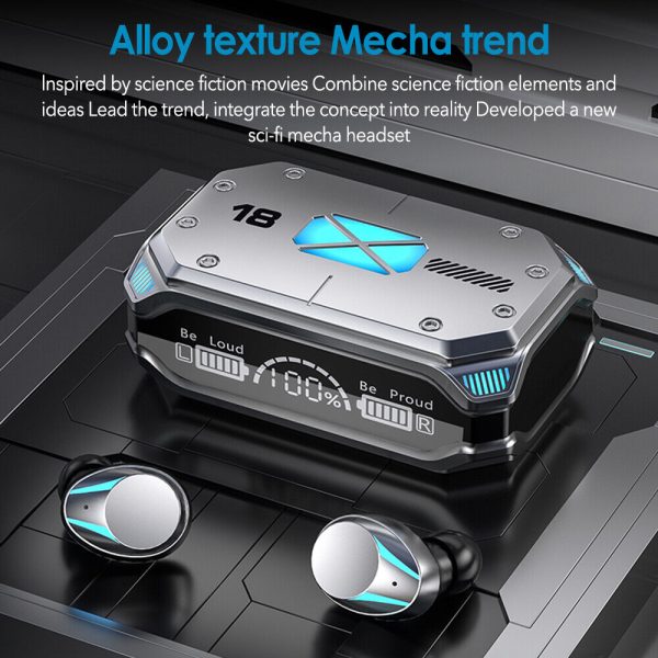 M41 TWS Bluetooth V5.3 Headphone Sports Cyberpunk Earphone HiFi Stereo LED Display - Image 10