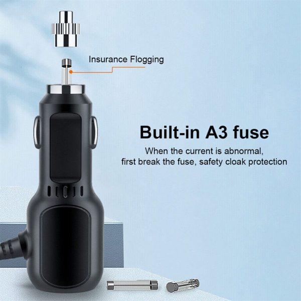 2 in 1 Dash Cam Car Charger Double USB 5V3.5A QC3.0 Fast 3.5M Cable - Image 7