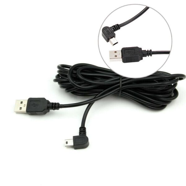 Dash Cam Mini USB Right Turn Extra Long Charging Cable 3.5M Dash Dashboard Lead - Image 2
