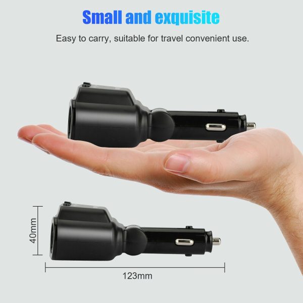 Dual Car Cigarette Lighter Socket Dual USB Charger Adapter Bluetooth5.3 MP3 Player - Image 7