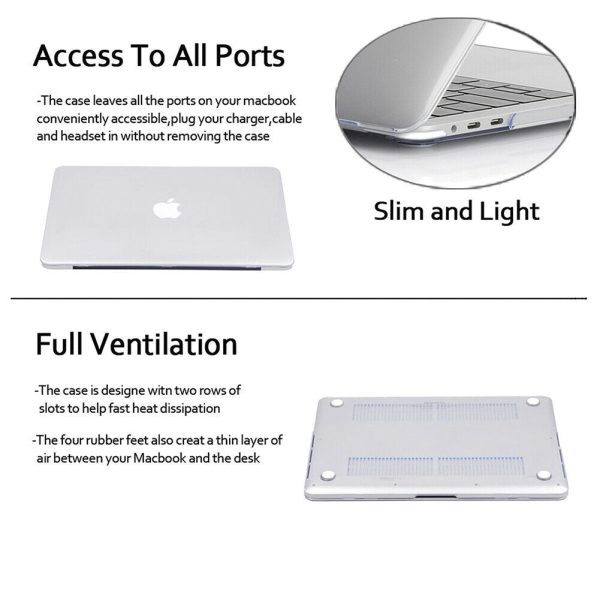 2020 Macbook Pro 13 Inch Case Plastic Hard Case Shell for 2020 Macbook Pro A2251 A2289 A2179(Black) - Image 9