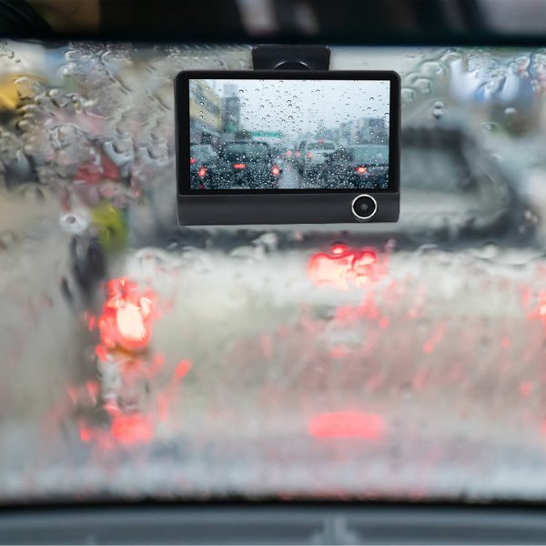 Front and Rear Triple Lens Dash Cam 1080P HD 4-inch touch screen wide-angle lens - Image 5