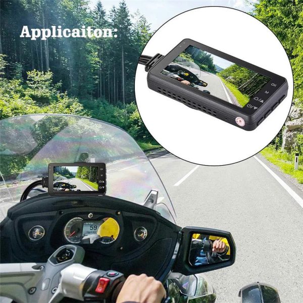 3inch LCD HD Dual Camera Motorcycle DVR Video Driving Recorder With 32G Card - Image 3