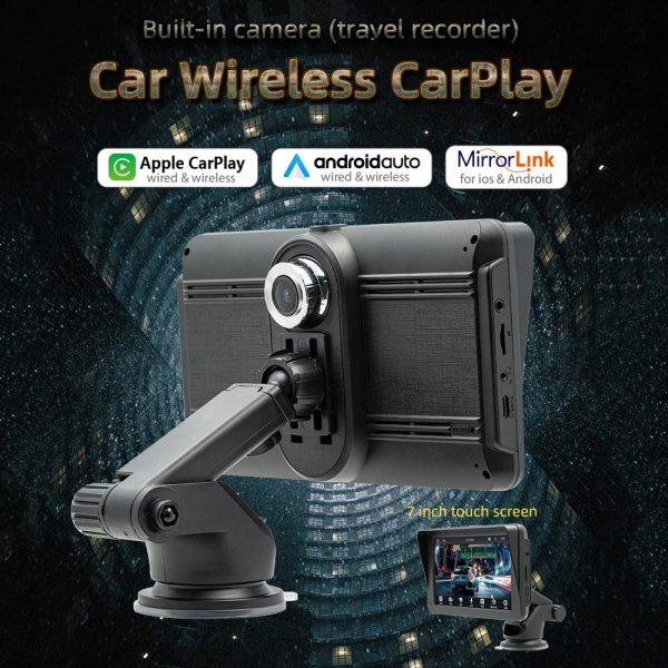 7" IPS HD Touch Screen Apple Android Carplay with Dual Dashcam 64G Card - Image 4