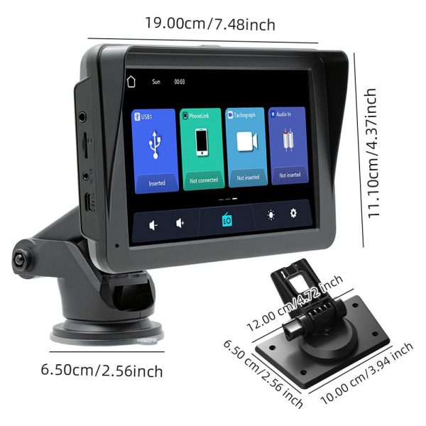 7" IPS HD Touch Screen Apple Android Carplay with Dual Dashcam 64G Card - Image 10
