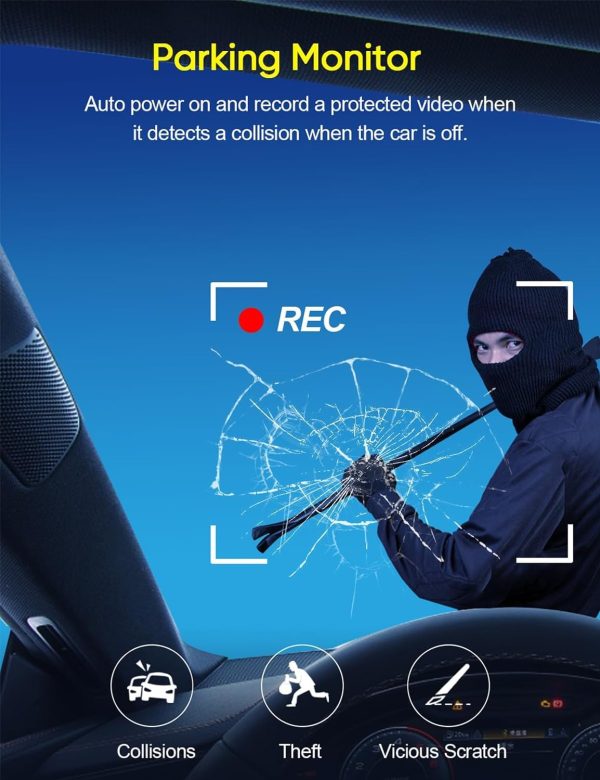 WIFI 3 Channels Dash Cam 1080P Full HD Car Dashcam Comes with Free 32GB Card - Image 7