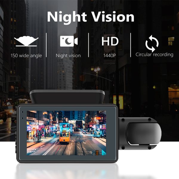 HD 1080P Car Dash Cam Front and Inside Dual Camera Comes With 32GB Card - Image 3