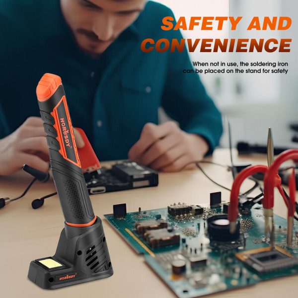 HORUSDY 8W 4V Max Cordless Soldering Iron Rechargeable with Lithium-Ion Battery - Image 6