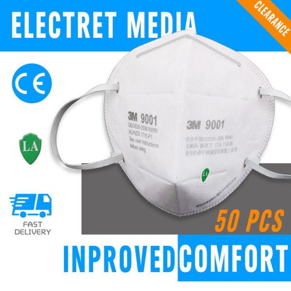 50pc/bag 3M Face Mask AS/NZS 1716 P1 9001 Protective Dust Mask Respirator AU Stock - Image 8