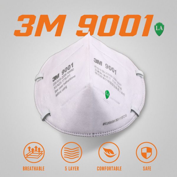 50pc/bag 3M Face Mask AS/NZS 1716 P1 9001 Protective Dust Mask Respirator AU Stock - Image 11