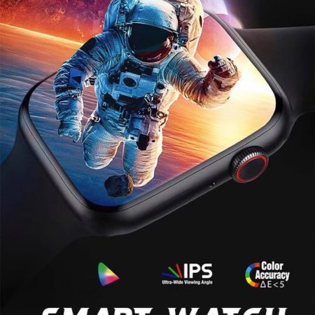 Smart Watch  44mm  Bluetooth call Screen True Multidial Blood Oxygen Game Sports Mode Pro FOR IOS and Android Black with 2 straps