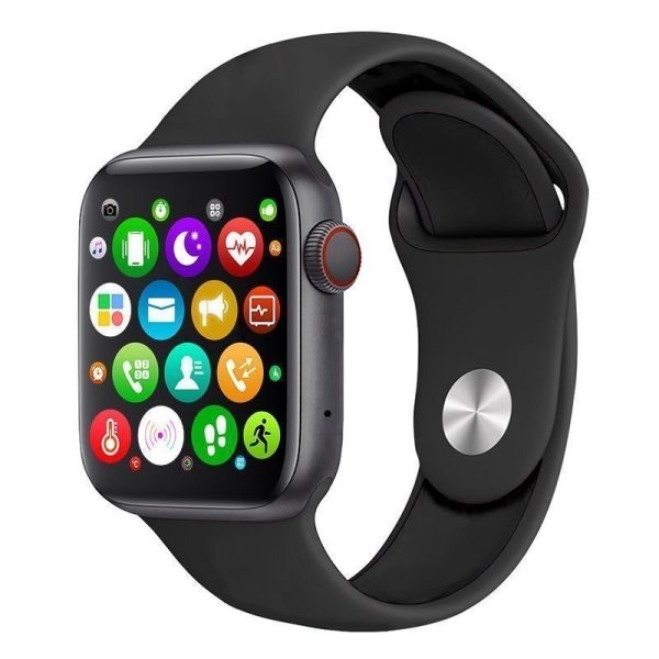 Smart Watch  44mm  Bluetooth call Screen True Multidial Blood Oxygen Game Sports Mode Pro FOR IOS and Android Black with 2 straps - Image 2