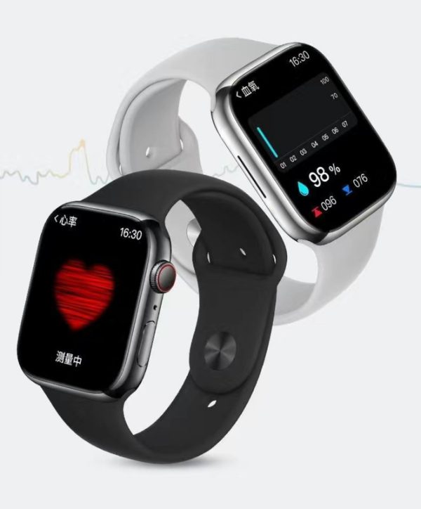 Smart Watch  44mm  Bluetooth call Screen True Multidial Blood Oxygen Game Sports Mode Pro FOR IOS and Android Black with 2 straps - Image 7