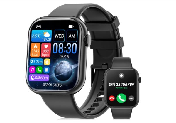 Smart Watch 44mm Bluetooth call Screen True Multidial Blood Oxygen Game Sports Mode Pro FOR IOS and Android White with 2 straps - Image 10