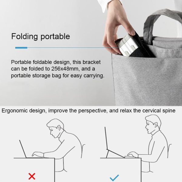 Foldable Aluminum Laptop Stand - Universal - Image 5