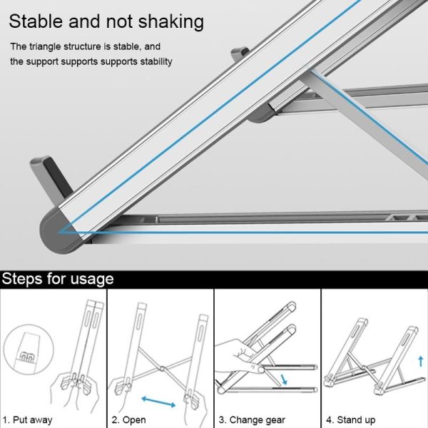 Foldable Aluminum Laptop Stand - Universal - Image 6