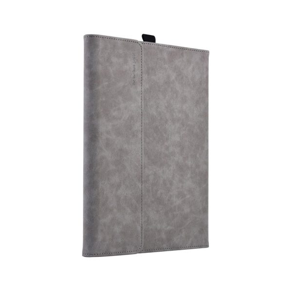Light Gray Leather Tablet Case For Microsoft Surface Pro X With Power Bag - 13 Inch - Image 4
