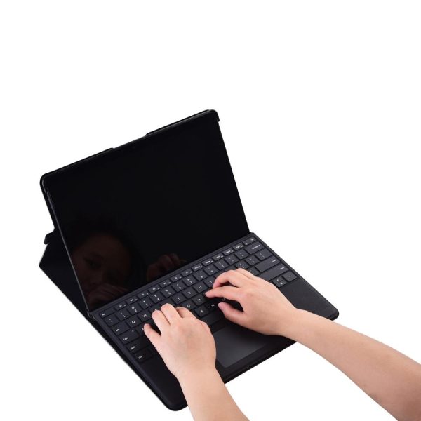 Light Gray Leather Tablet Case For Microsoft Surface Pro X With Power Bag - 13 Inch - Image 8