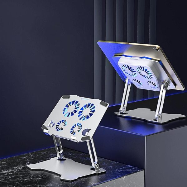 Aluminum Laptop Cooling Stand with 4 Fans - Image 3