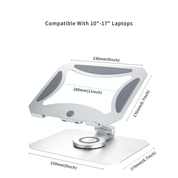 360 Degree Rotating Aluminum Laptop Stand - Heat Dissipation - Image 5
