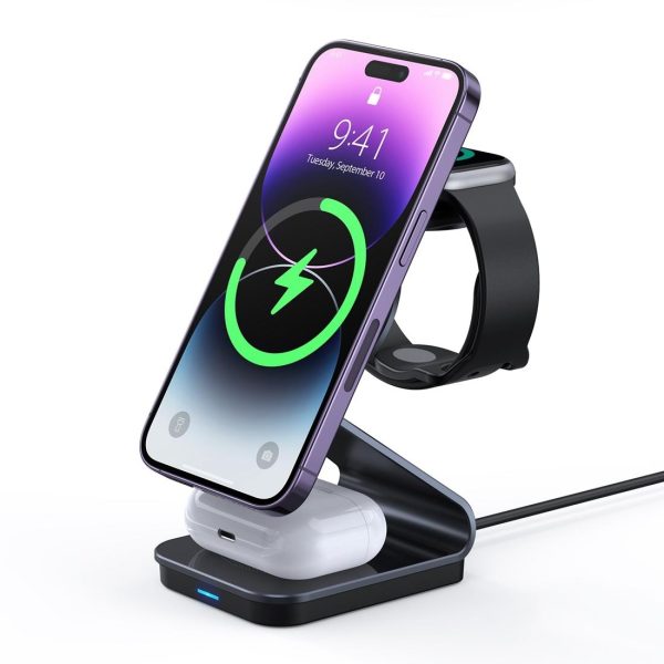 15W 3 In 1 Transparent Magnetic Wireless Charger - Image 3
