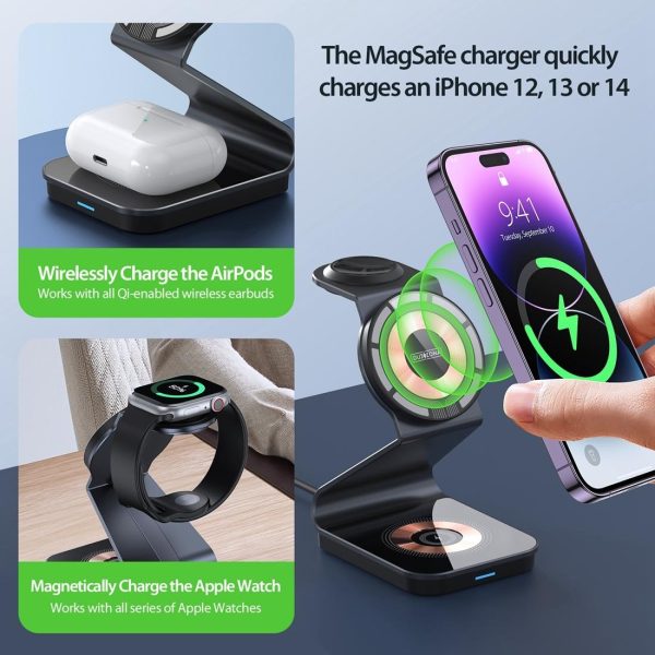 15W 3 In 1 Transparent Magnetic Wireless Charger - Image 5