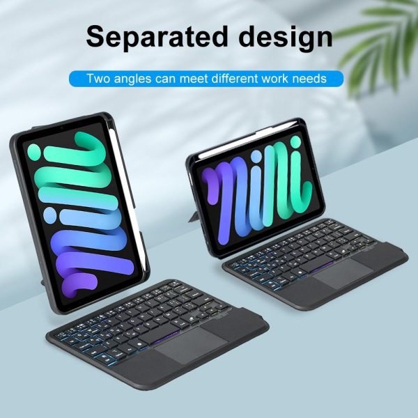 Split Type Bluetooth Keyboard Leather Case For Ipad Mini6 With Touch Backlight - Image 8