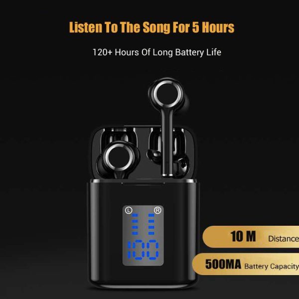 5d Stereo t & g Tg905 Tws Bluetooth Earphones with Led Display & Charging Box - Image 7