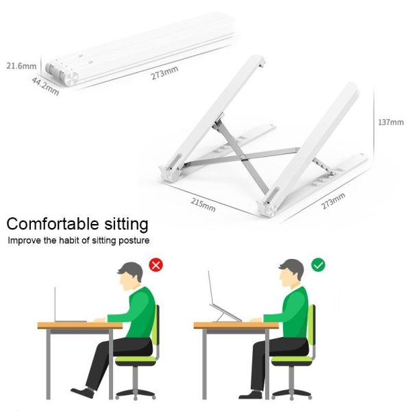 Adjustable Folding Laptop Stand - Portable and Cooling - Image 4