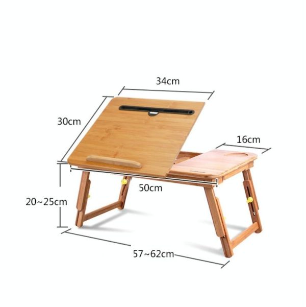Foldable Laptop Desk for Bed - Lazy Computer Table with Card Slot - Image 3