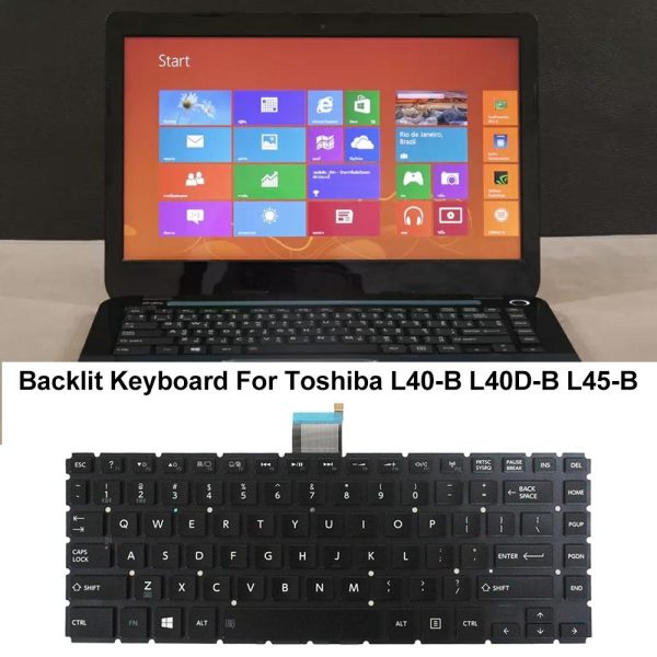 Toshiba L40-b / L40d-b / L45-b us Laptop Backlight Keyboard - Image 7