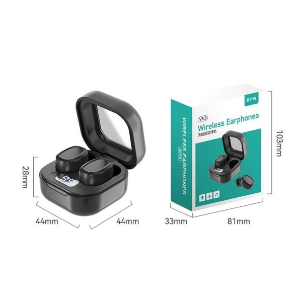 Black Wireless Earphones with Charging Case - Image 3