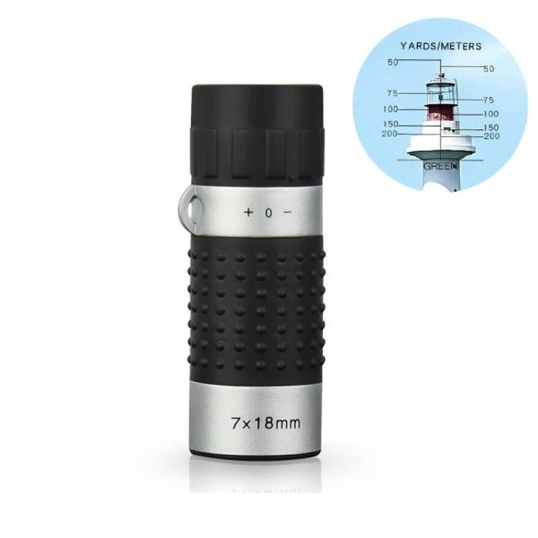 Compact 7X18 Monocular Telescope For Hunting Golf Hiking And Bird Watching - Crosshairs - Image 2