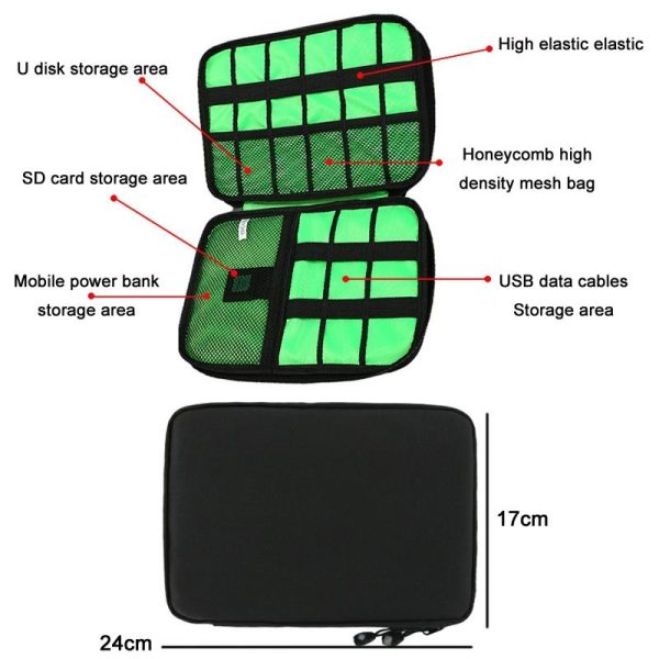 Portable Mobile Phone u Disk Storage Bag - Multifunctional Blue - Image 3
