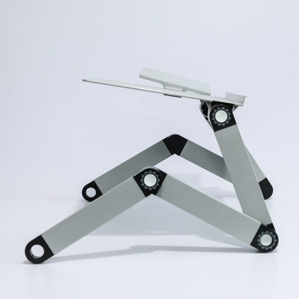 Adjustable Folding Laptop Desk with Mouse Board - Aluminum Alloy - Image 8
