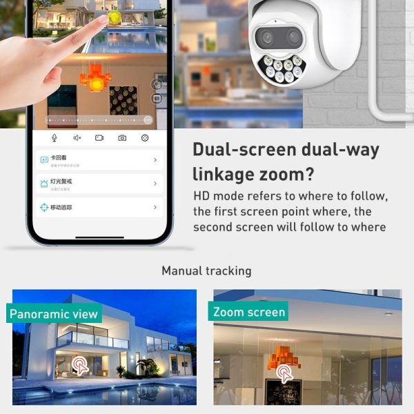 400W Dual Screen Dual Channel Ip Camera With Synchronous Monitoring - Image 6