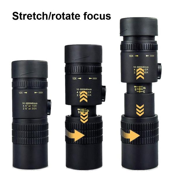 High Definition Monocular Telescope - 10-300X40 Bak4 Prism - Image 3