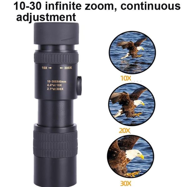 High Definition Monocular Telescope - 10-300X40 Bak4 Prism - Image 4
