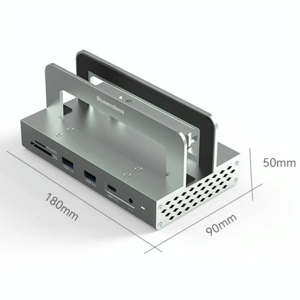 Vertical Laptop Docking Station with 4k / 60hz Type-c Hub - 10-In -1 Without Lan - Image 8