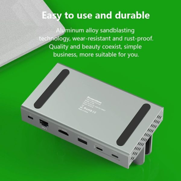 Vertical Laptop Docking Station with 4k / 60hz Type-c Hub - 10-In -1 Without Lan - Image 15