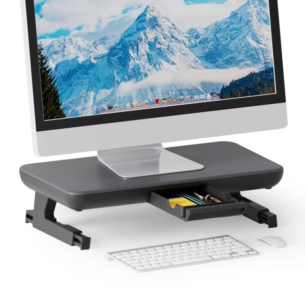 Adjustable Laptop Stand with Storage Drawer - Height Riser - Basic - Image 2